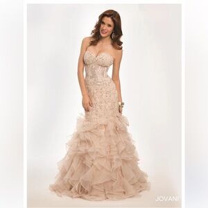 Jovani Strapless Mermaid Gown